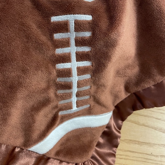 Bearington Baby Teddy Bear Football Lovey Rattle Plush Security Blanket Satin - Picture 5 of 9